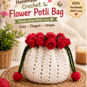 New Arrivals Handmade Crochet Flower Potli Bag